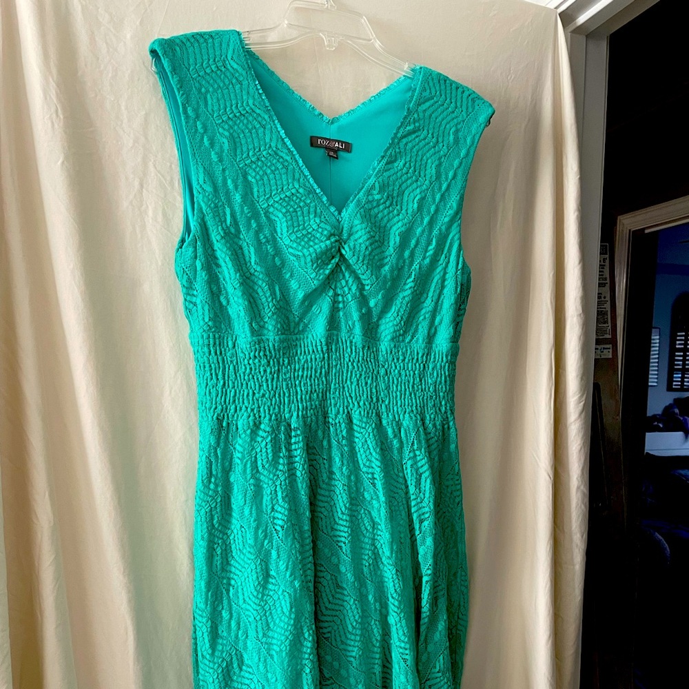 Roz & Ali lace dress size 12 teal